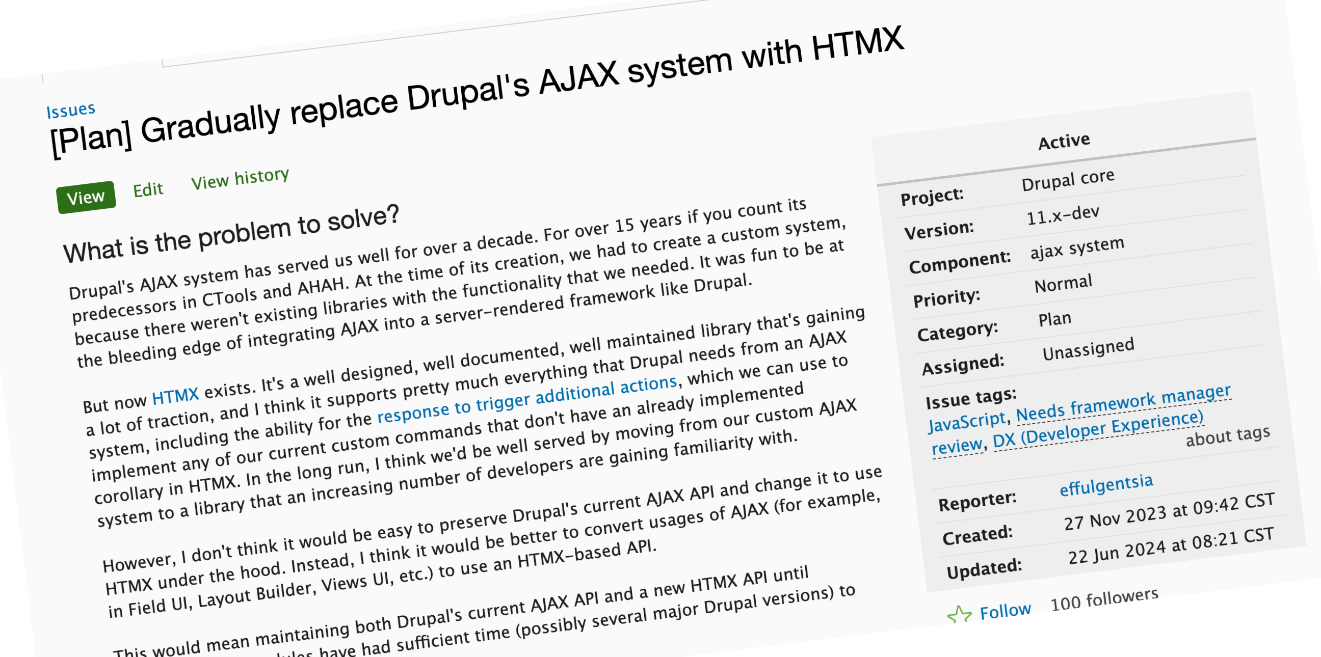 Cambiar Ajax por HTMX en Drupal
