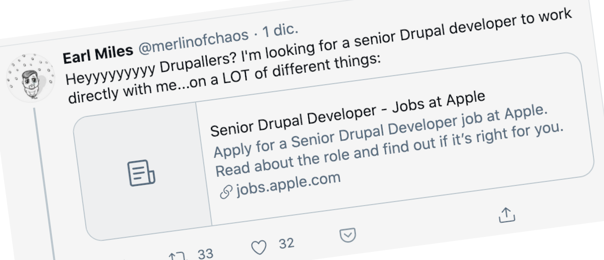 Se requieren Drupaleros para trabajar en Apple