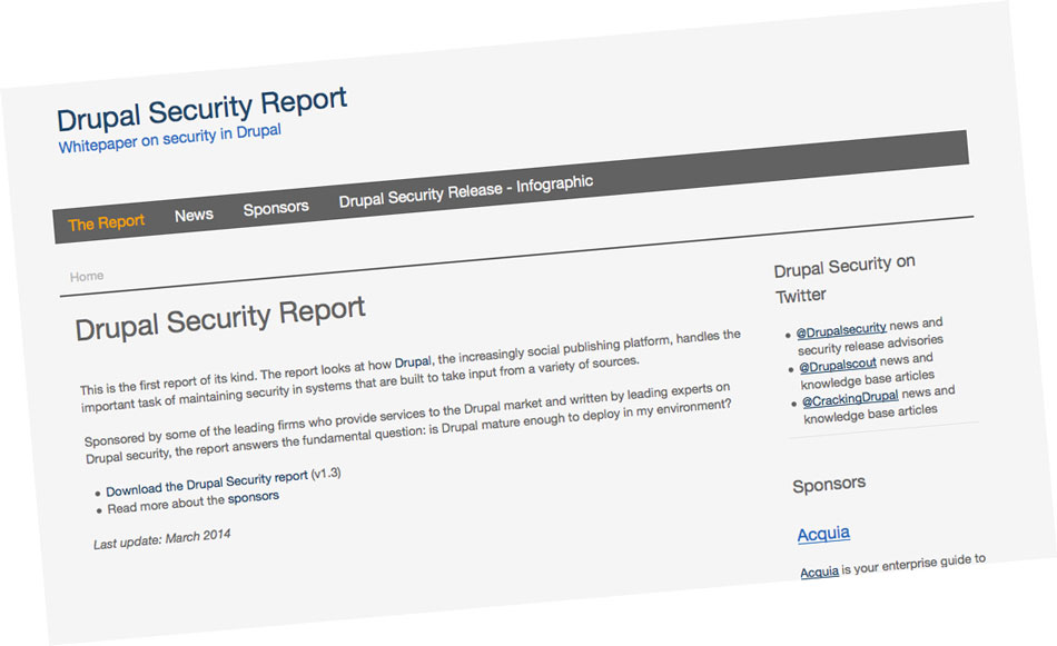 Security report drupal