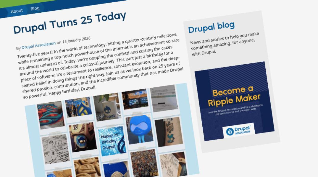 Se cumplen 25 años de Drupal