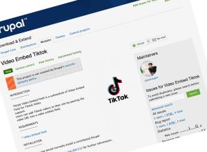 Módulo en Drupal para poner videos de TIKTOK
